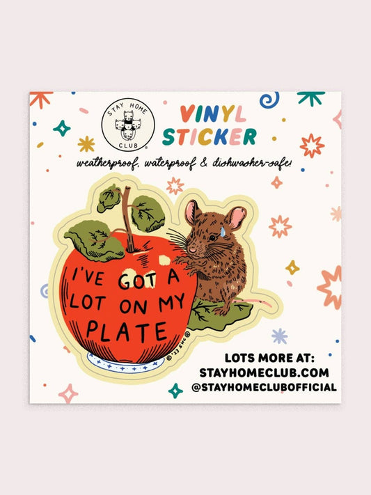 A Lot On My Plate Vinyl Sticker