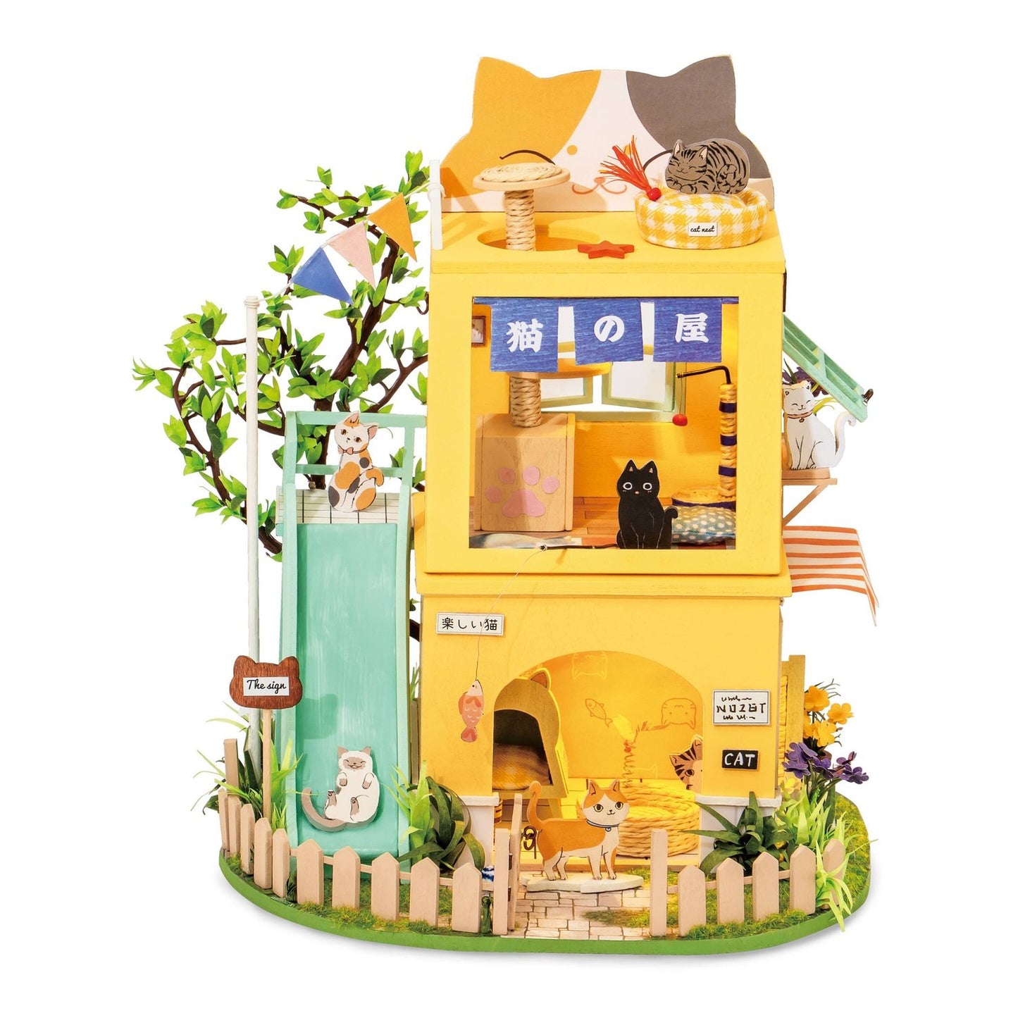 DIY Miniature Model Kit: Cat House