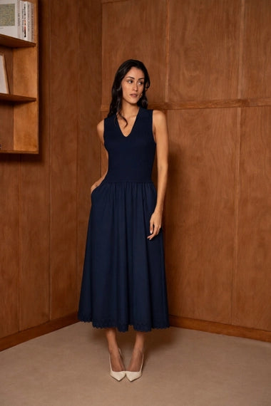 Two-Tone Taffeta Dress