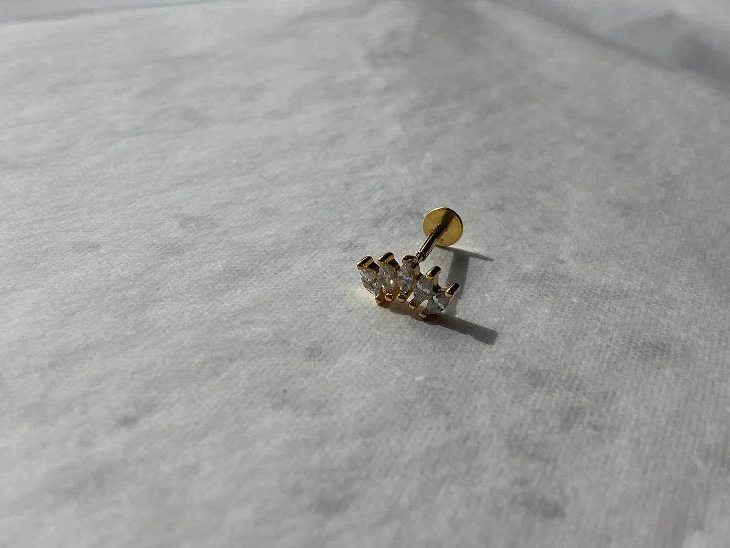 Curved Crystal Flatback Earring