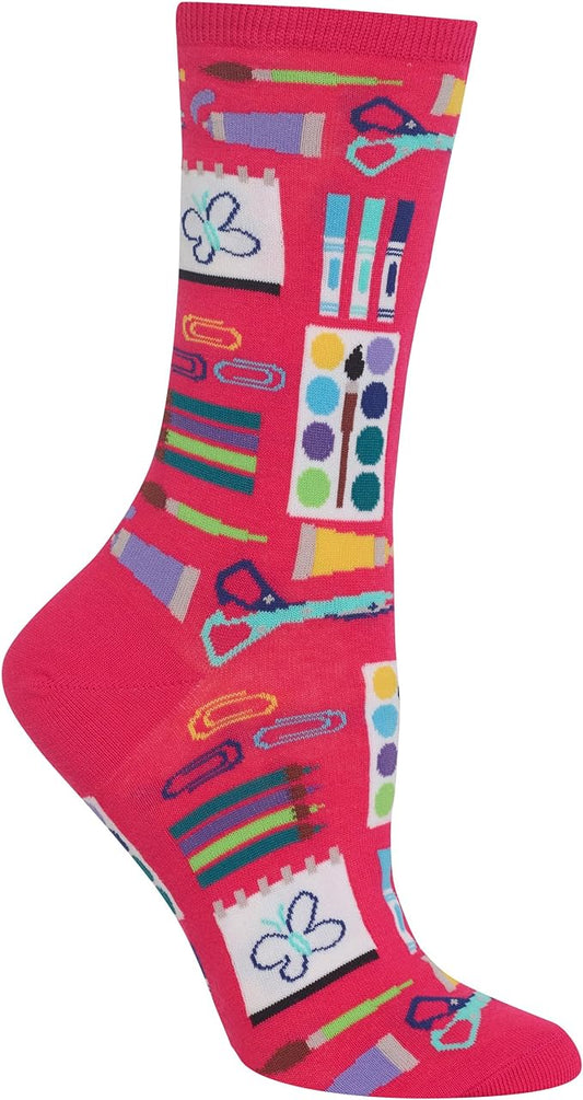 HOTSOX Women's Art Supplies Crew Socks