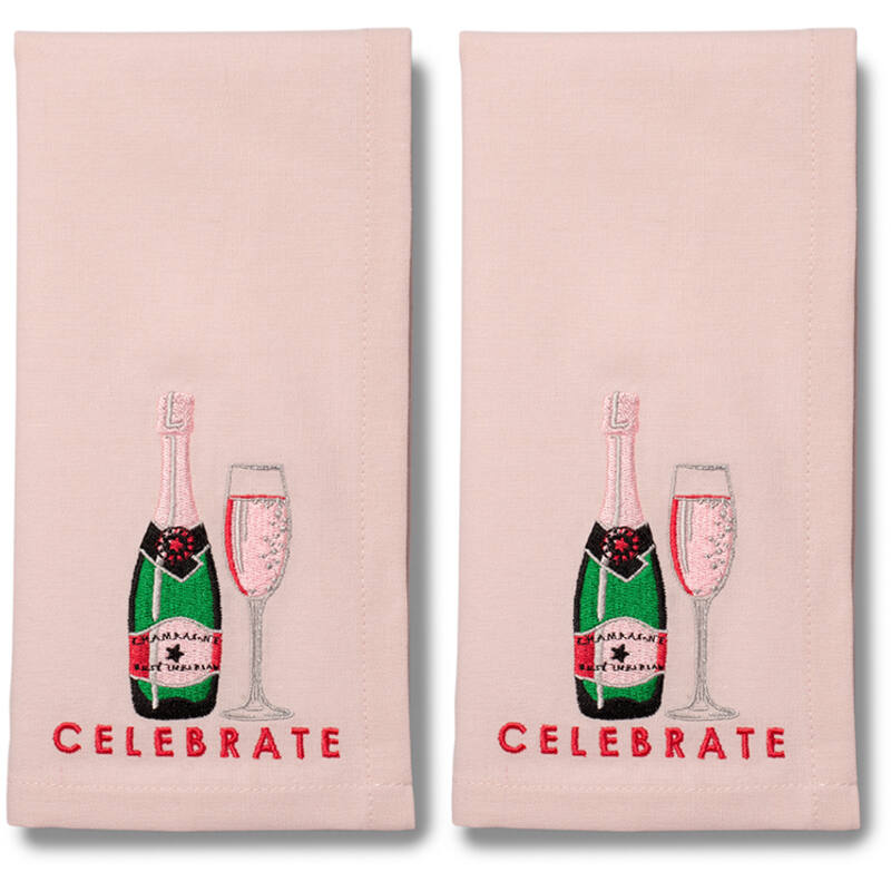 Embroidered Napkins CELEBRATE |Pack of 2