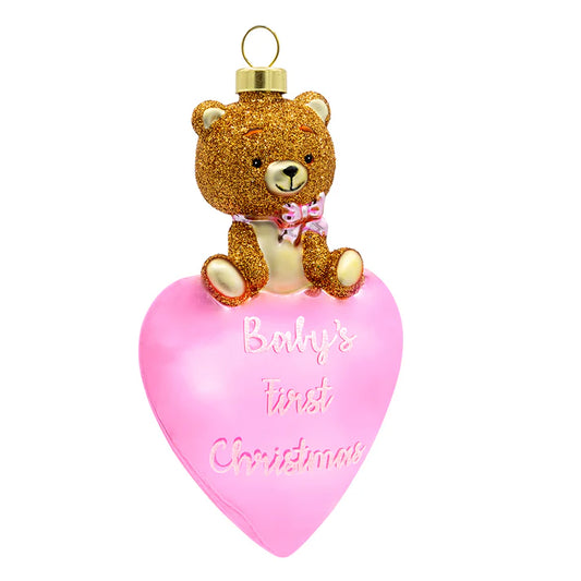 Baby Girl Bear Ornament