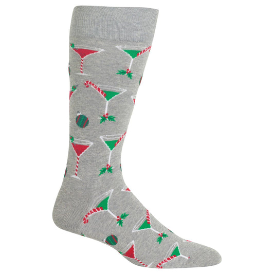 HOTSOX Men's Christmas Cocktails Crew Socks