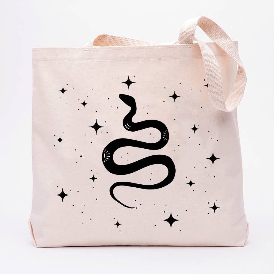 Snake Canvas Tote Bag