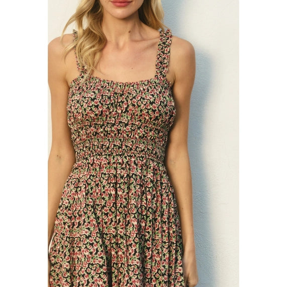 Sweet Nothing Ruffled and Smocked Maxi Dress