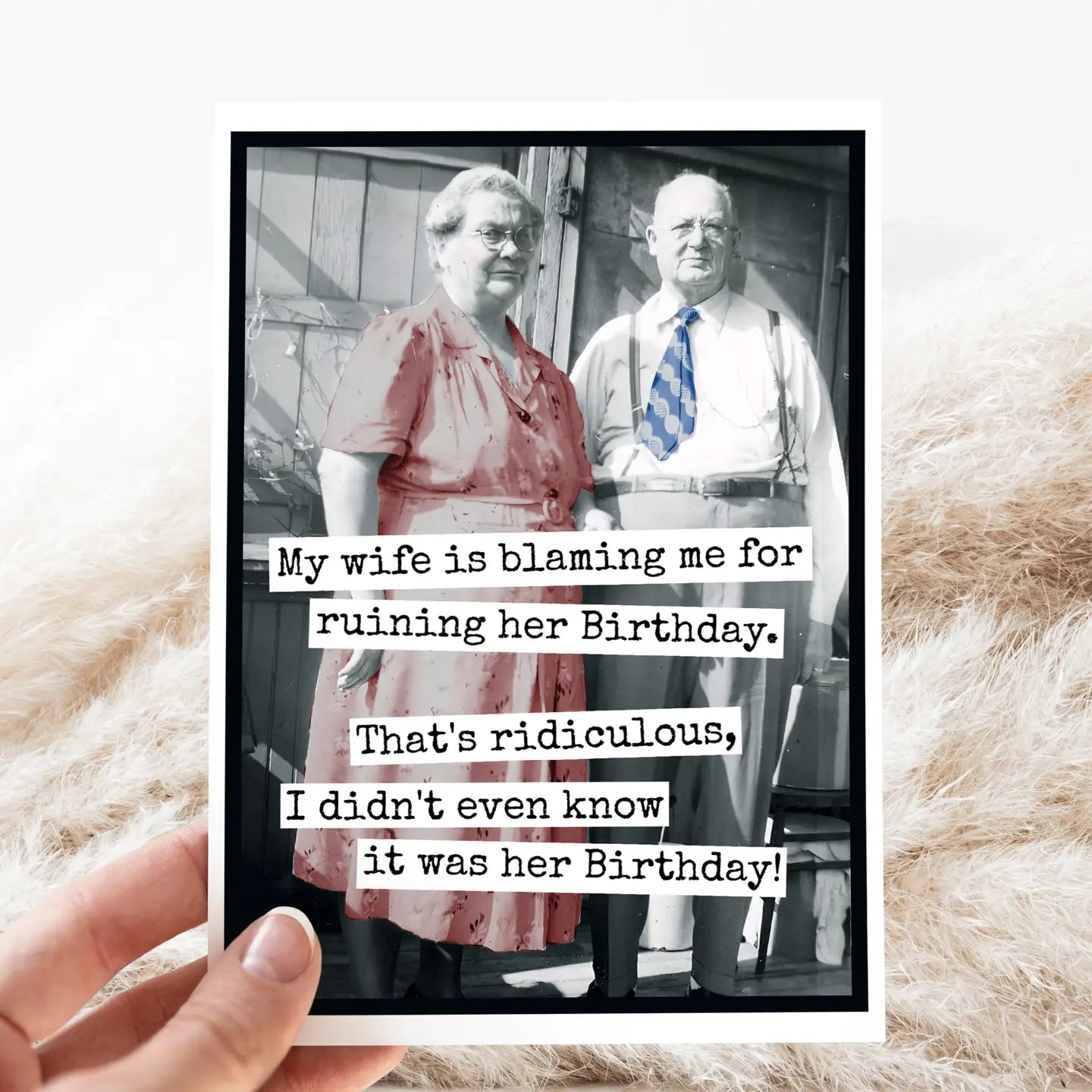 My Wife Is Blaming Me For| Vintage Birthday Card