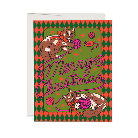 Christmas Kittens greeting card