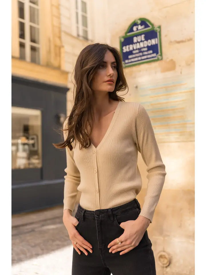 Ribbed Knit Cardigan