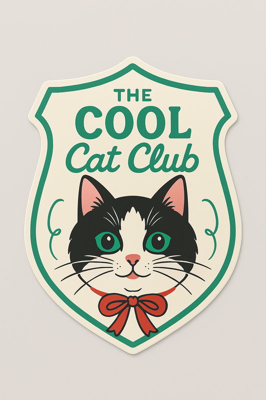 Cool Cat Club Vinyl Sticker