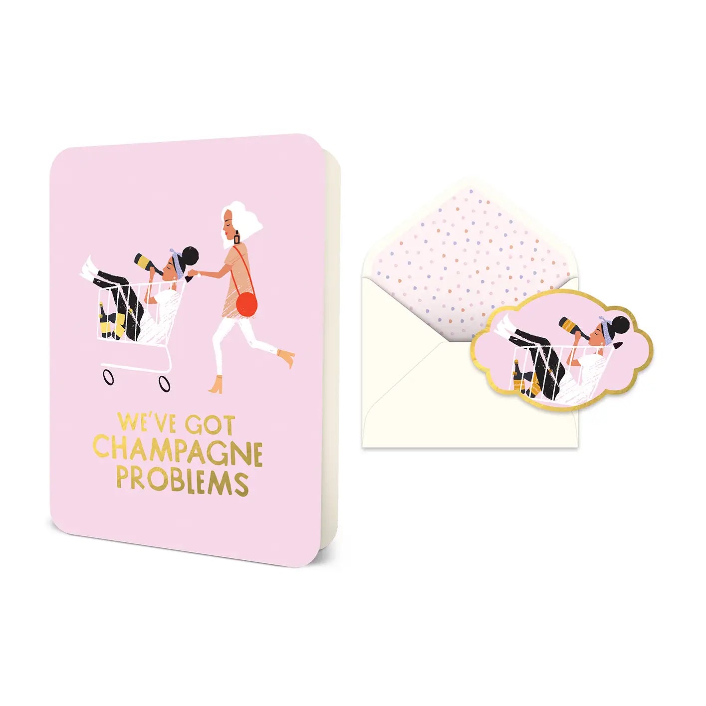 Champagne Problems Deluxe Greeting Cards