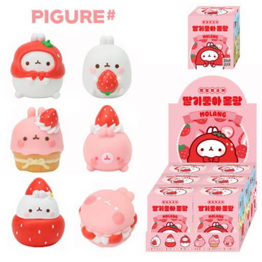 Molang loves strawberries Random Figure Box