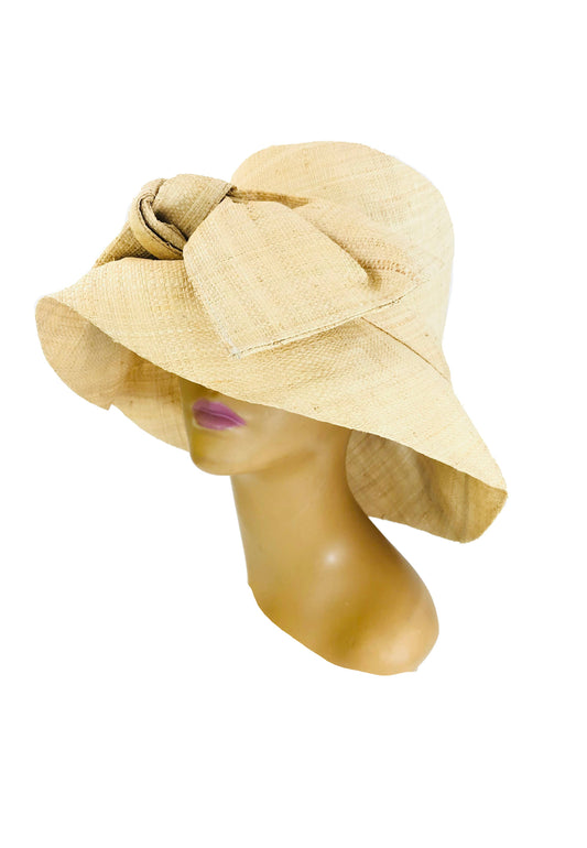 3" Brim Cara Straw Hat with Big Bow