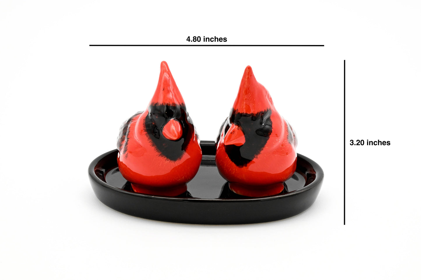 Cardinal Salt and Pepper Shakers