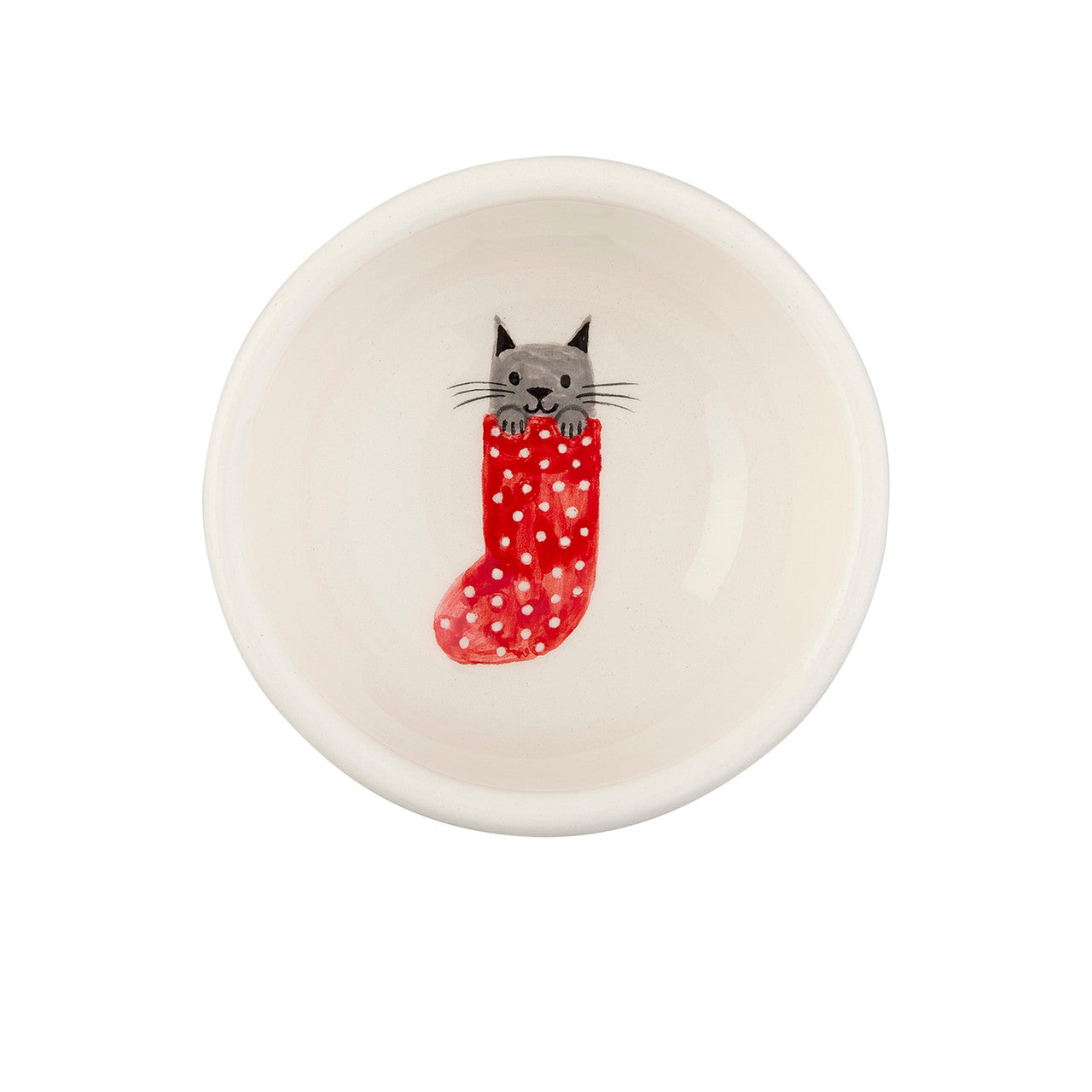 A Very Merry Dipping Dish - Stocking Cat