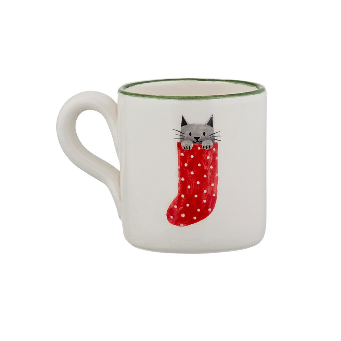 A Very Merry Table 9oz Mug - Stocking Cat