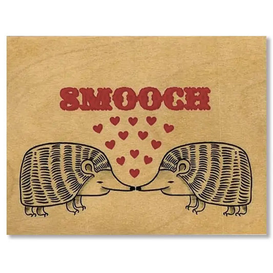 Wood Folding Card - Smooch