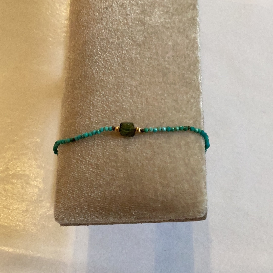 Tourmaline and Turquoise Barbs Bracelet