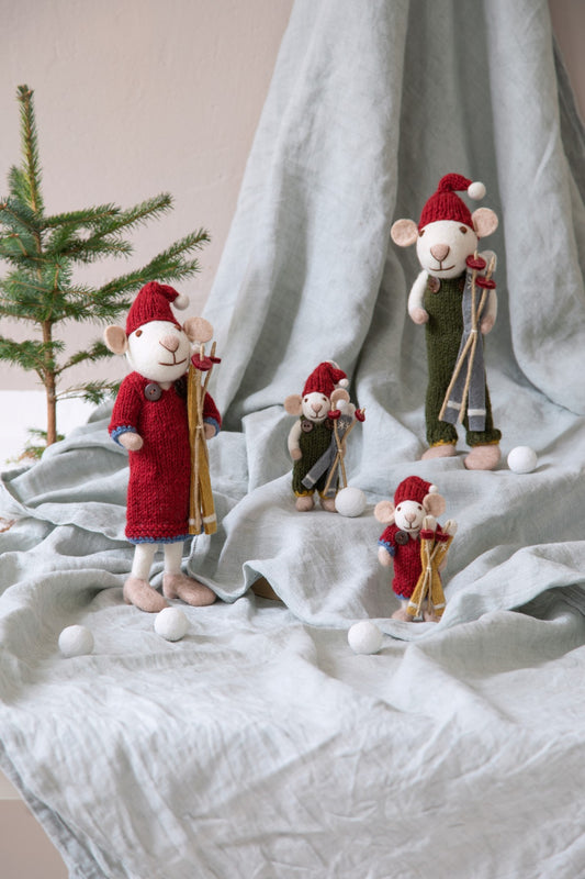 Big Mouse Felt Figurines