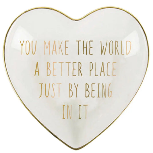 Ceramic Trinket Tray | You Make the World A Better Place