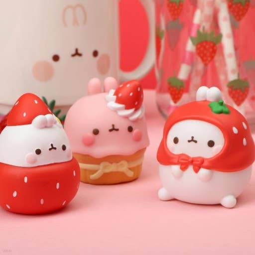 Molang loves strawberries Random Figure Box