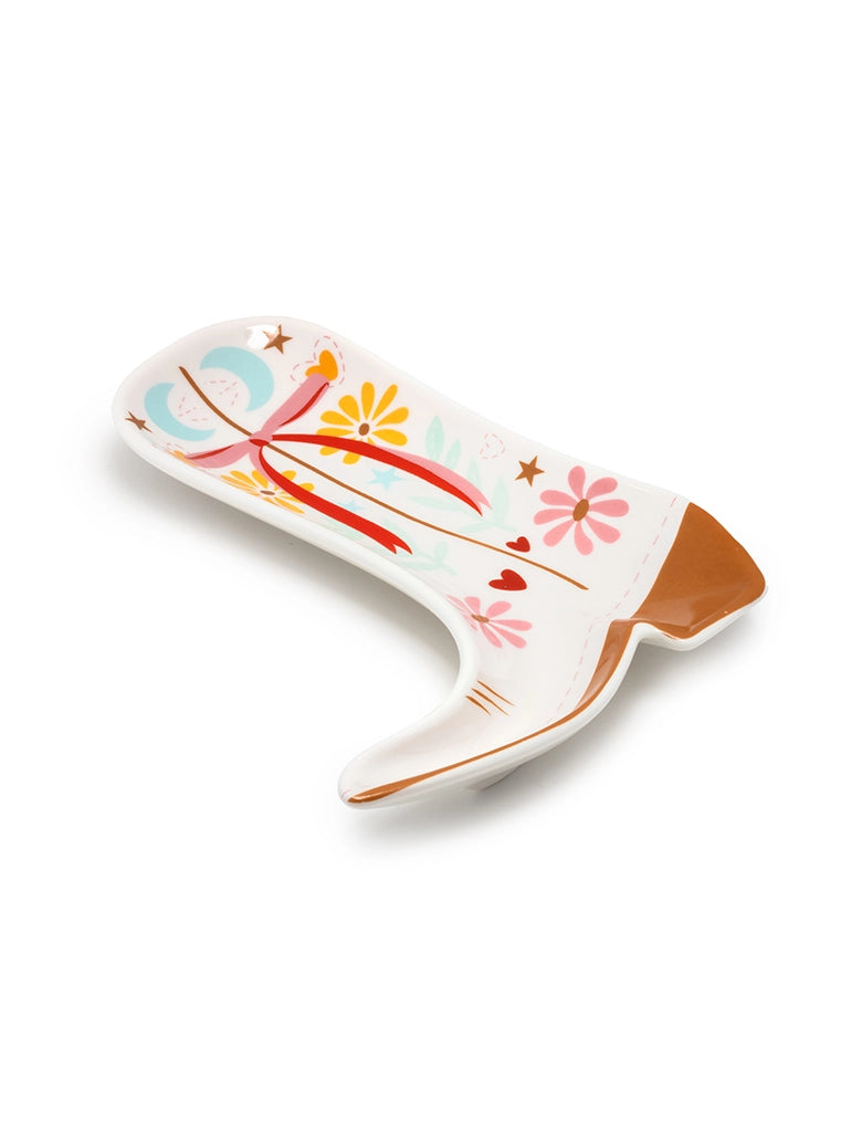 Cowgirl Boot Ceramic Trinket & Jewelry Tray