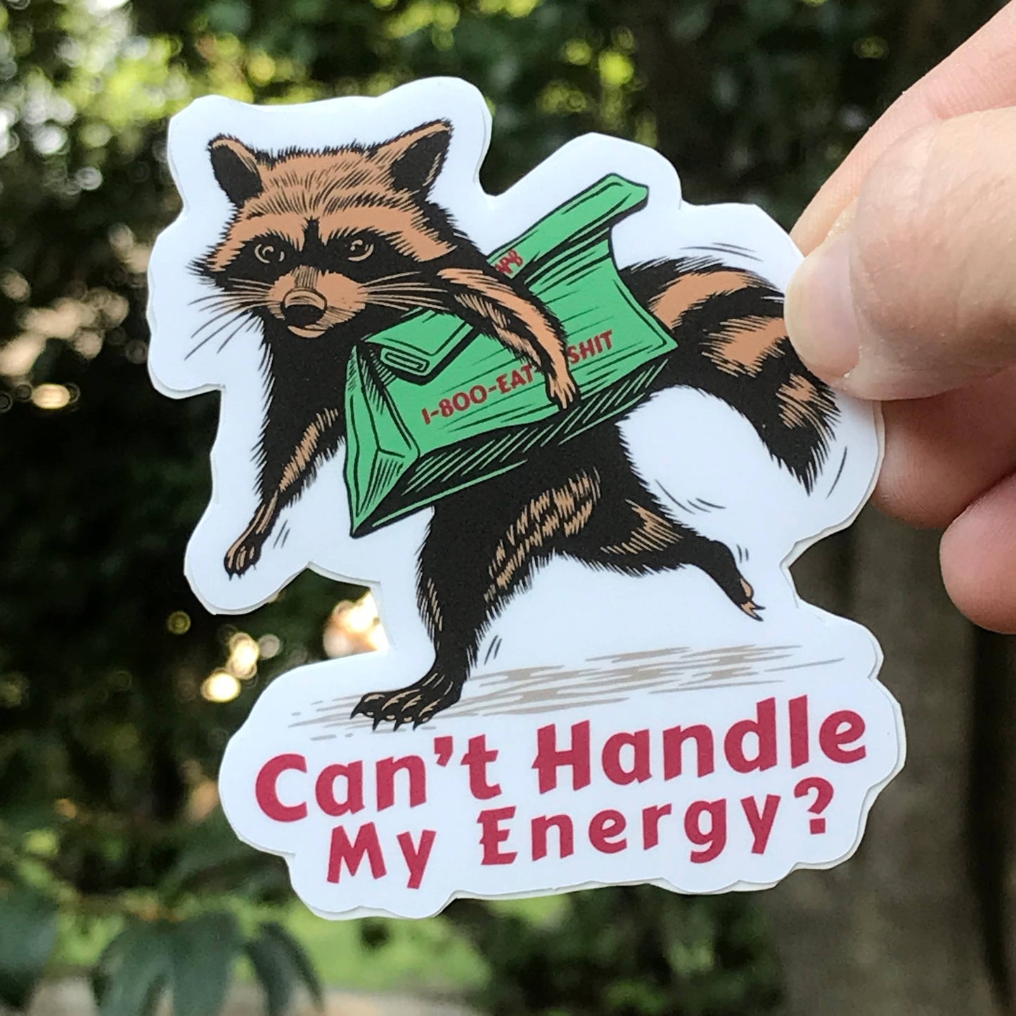 Raccoon With an Attitude Vinyl Sticker