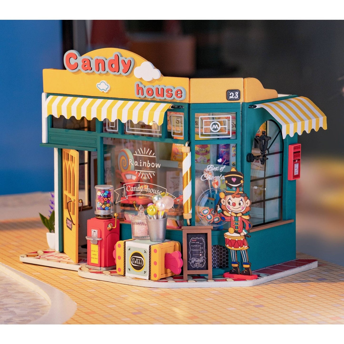 DIY Miniature Model Kit: Rainbow Candy House