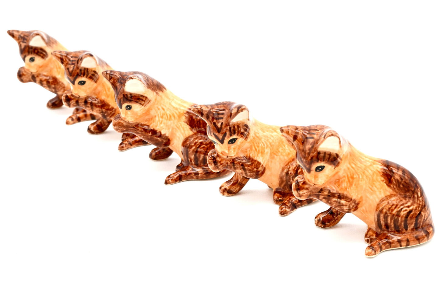 Miniature Ceramic Orange Tabby Cat | Individual