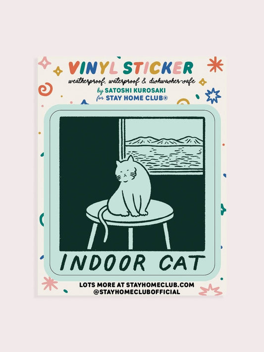 Indoor Cat (Satoshi) Vinyl Sticker