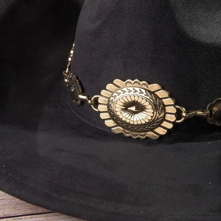 Western Concho Cowboy Hat Brown