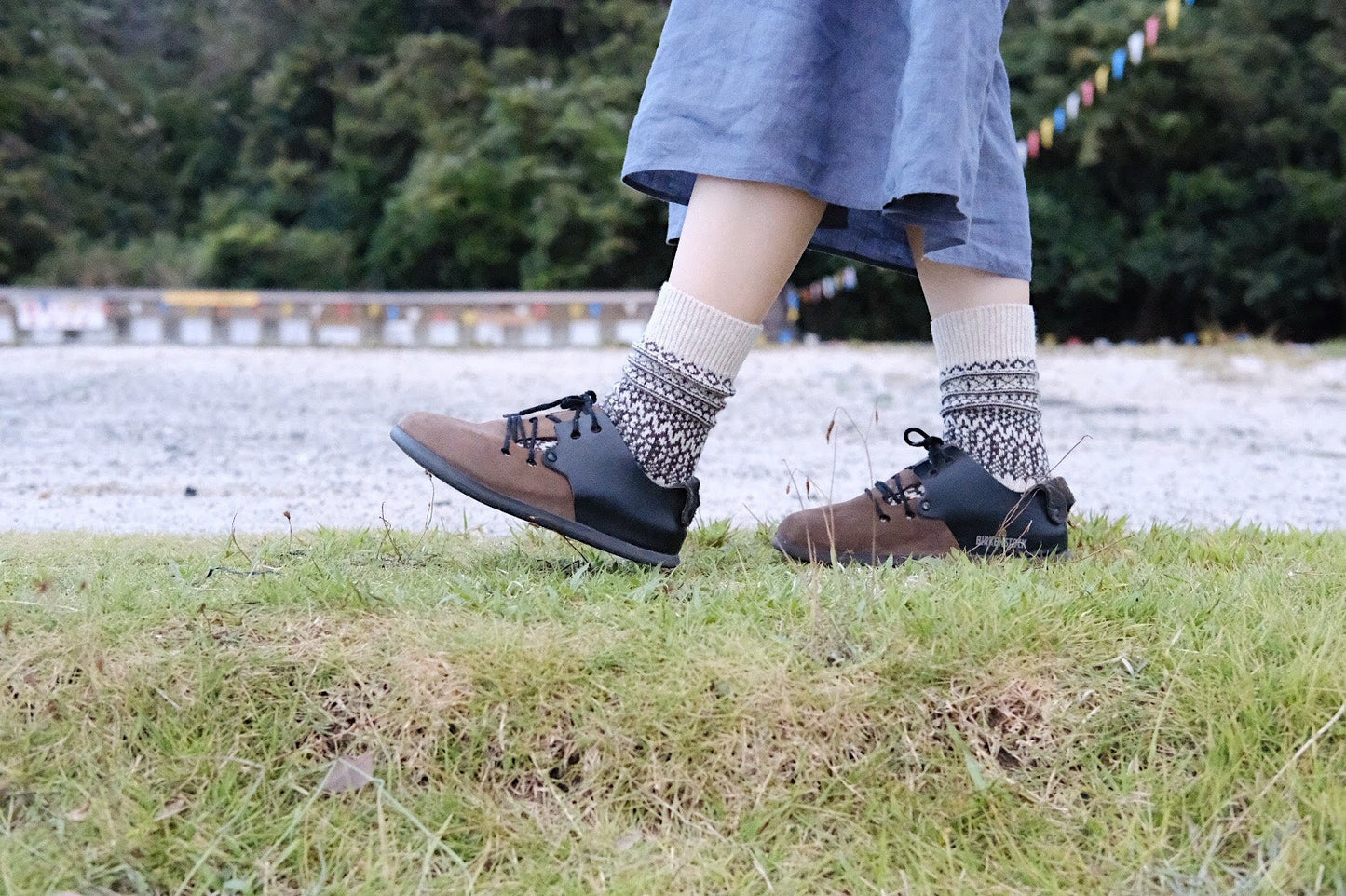 Nishiguchi Kutsushita Wool Jacquard Socks