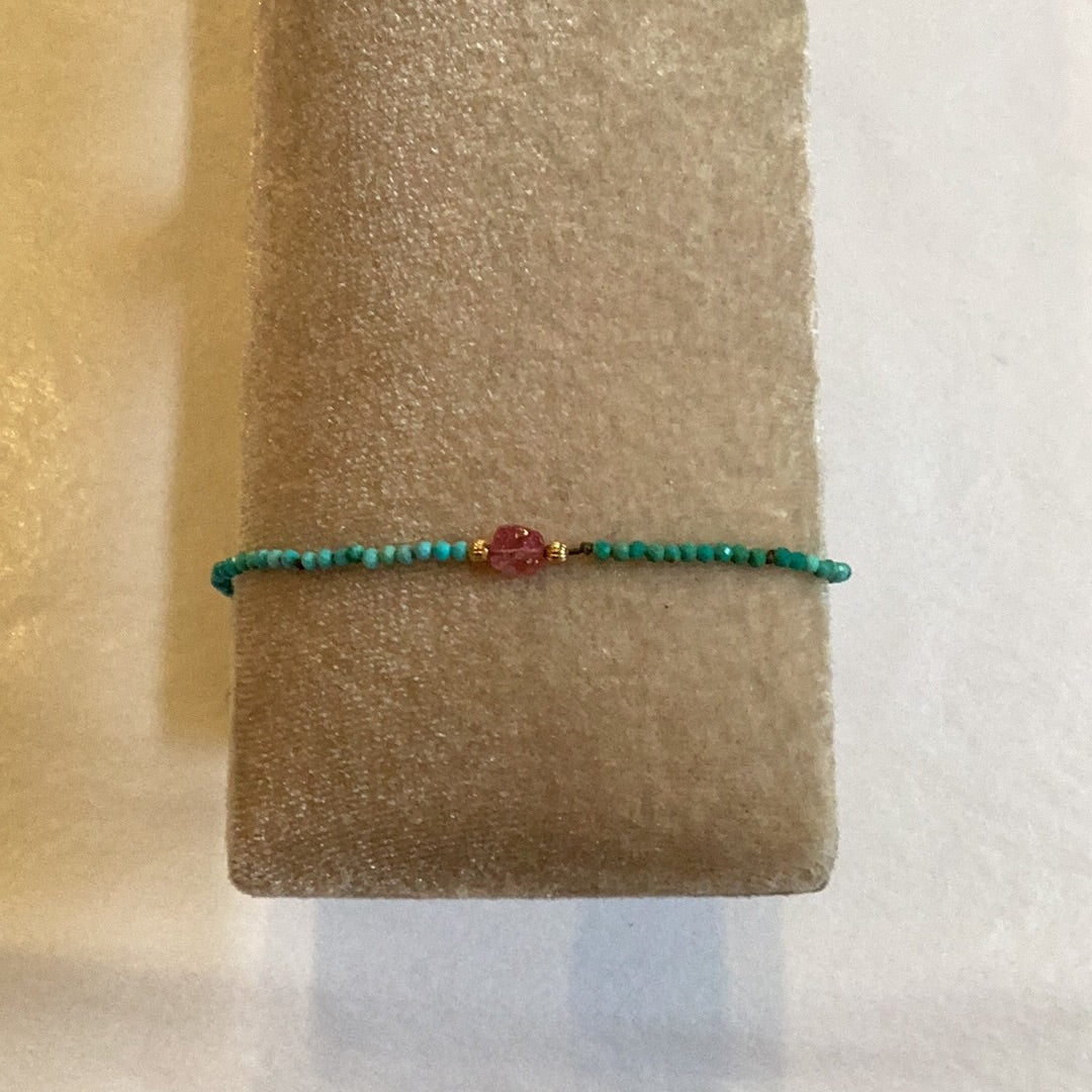 Tourmaline and Turquoise Barbs Bracelet