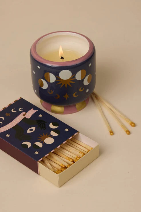 A Dopo Moon Phases Ceramic Vessel Candle | Jasmine & Rose