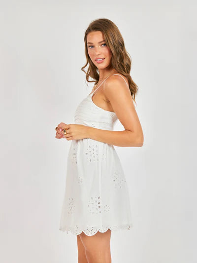 Bloom Eyelet Mini Dress