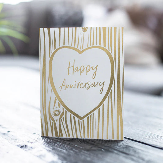 Carved Heart Anniversary Card