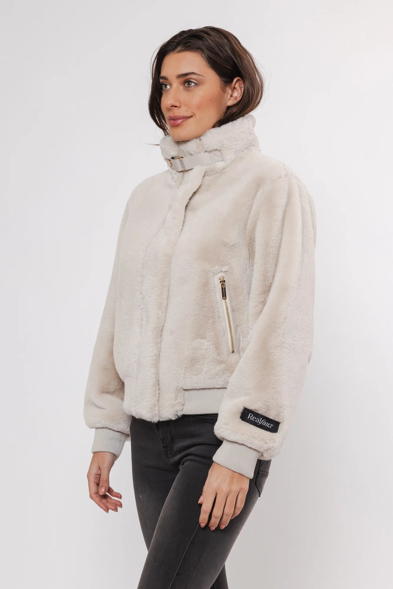 Ambra Short Faux Fur Jacket