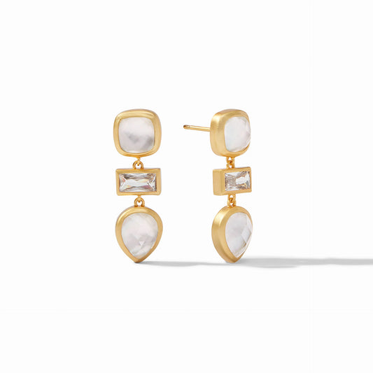 Antonia Tier Earring-Iridescent Clear Crystal