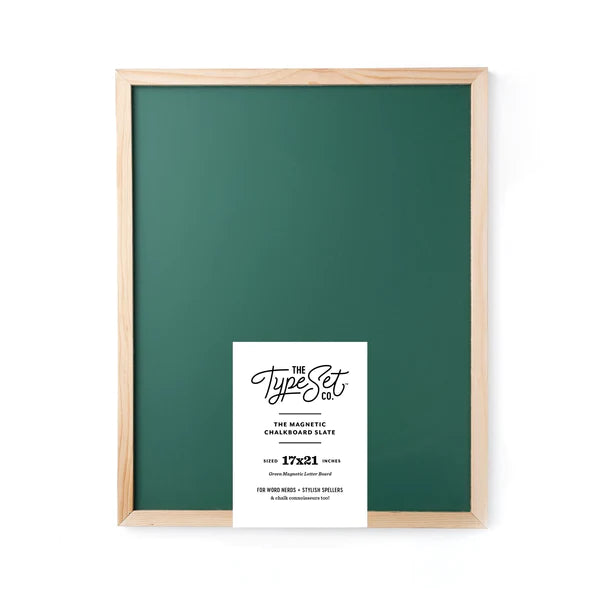The Typeset Green Chalkboard Magnetic Slate 17x21