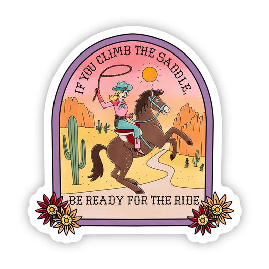 Climb The Saddle Sticker