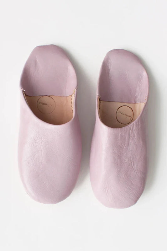 Moroccan Babouche Basic Slippers | Vintage Pink