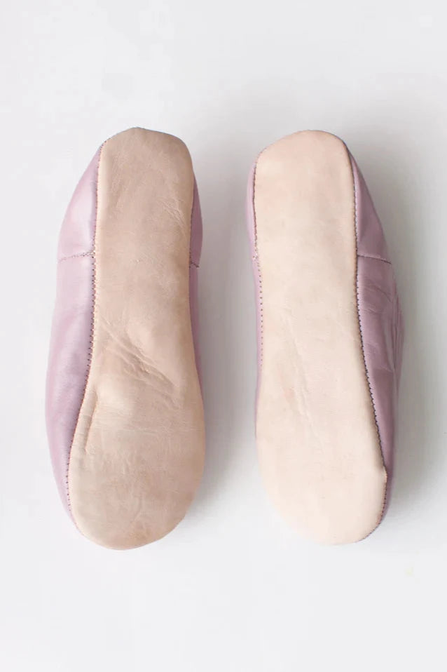 Moroccan Babouche Basic Slippers | Vintage Pink