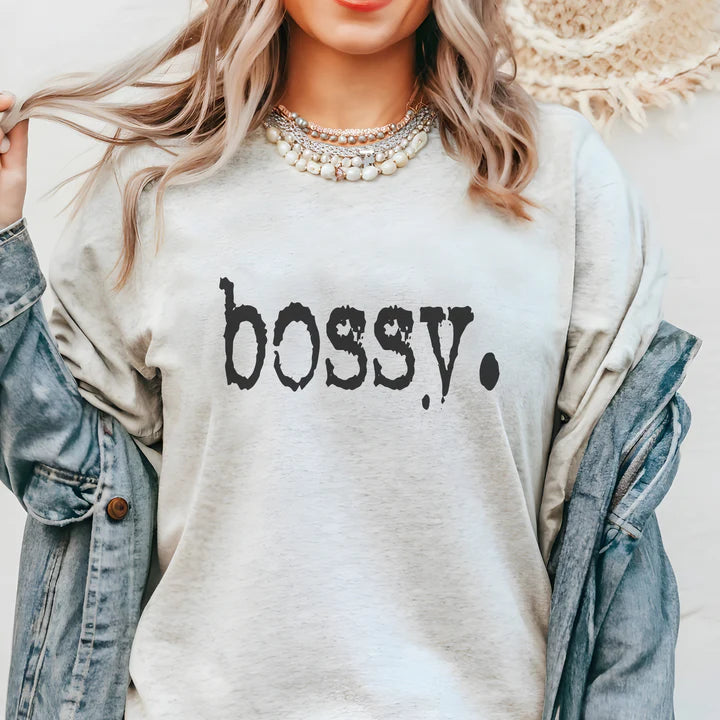 Bossy. Typography Graphic Tee