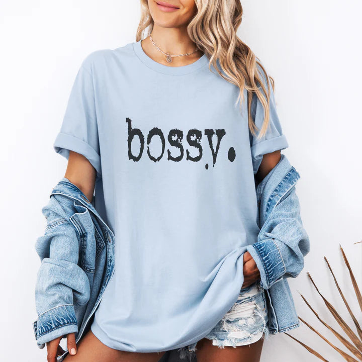 Bossy. Typography Graphic Tee