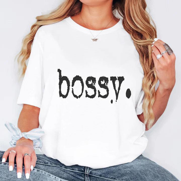 Bossy. Typography Graphic Tee
