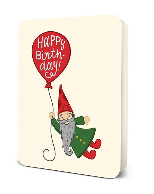 Happy Birthday Gnome Deluxe Greeting Card