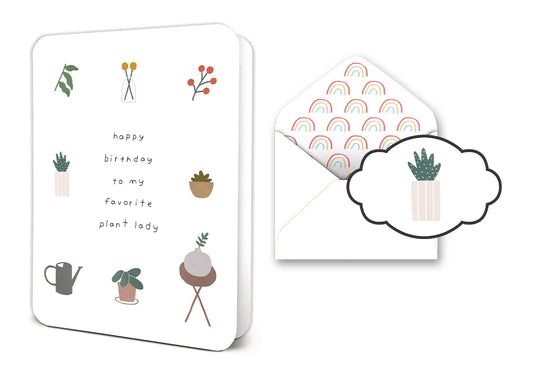 Happy Birthday to My Favourite Plant Lady Deluxe Greeting Cards