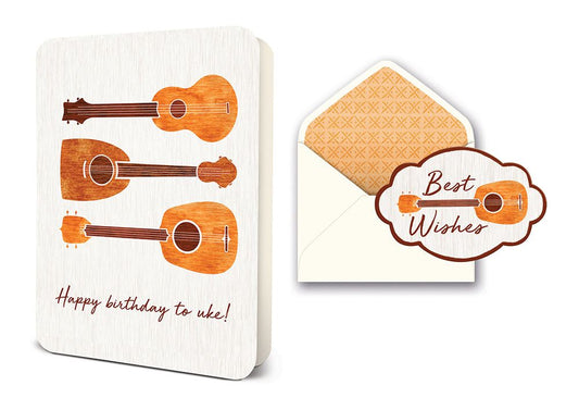 Happy Birthday Uke Deluxe Greeting Card