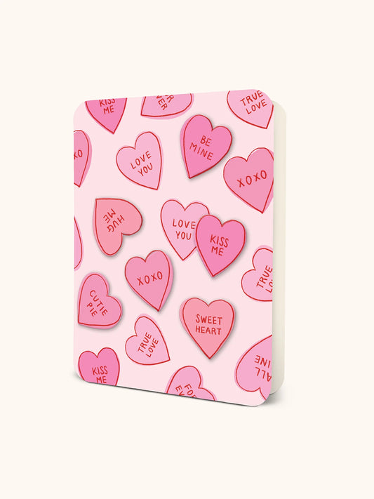 Sweet Candy Hearts Deluxe Greeting Cards