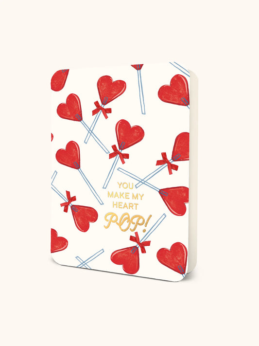 Heart Lollipops Deluxe Greeting Cards
